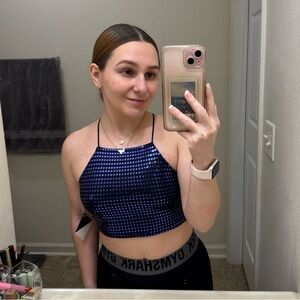 Sequin crop top